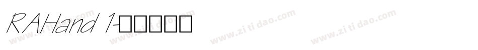 RAHand 1字体转换